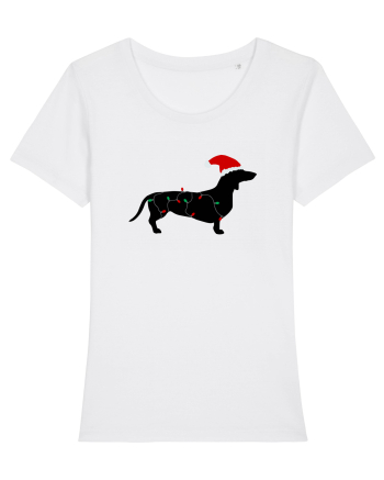Santa Dog White