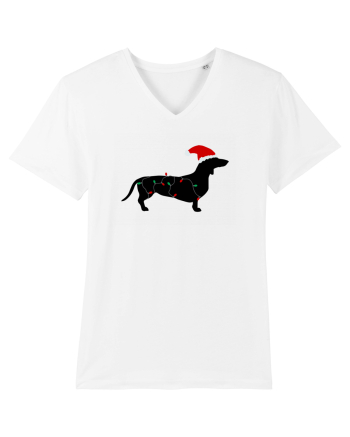 Santa Dog White
