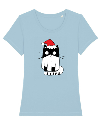Santa Cat Sky Blue