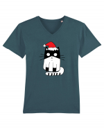 Santa Cat Tricou mânecă scurtă guler V Bărbat Presenter