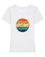 Papadie Tricou mânecă scurtă guler larg fitted Damă Expresser