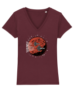 Space Tricou mânecă scurtă guler V Damă Evoker