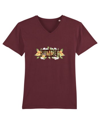 Summer Floral Burgundy