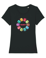 Sweet Macaroons Tricou mânecă scurtă guler larg fitted Damă Expresser