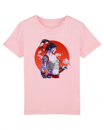 Japan Samurai Girl Cotton Pink