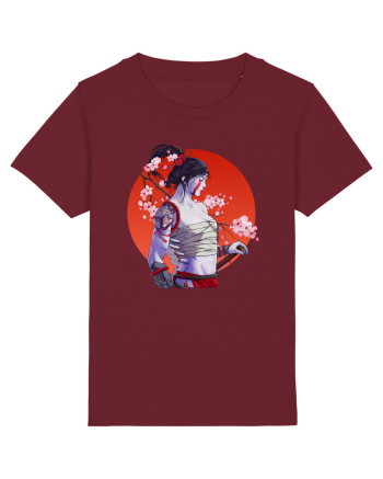 Japan Samurai Girl Burgundy