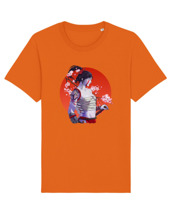 Japan Samurai Girl Bright Orange