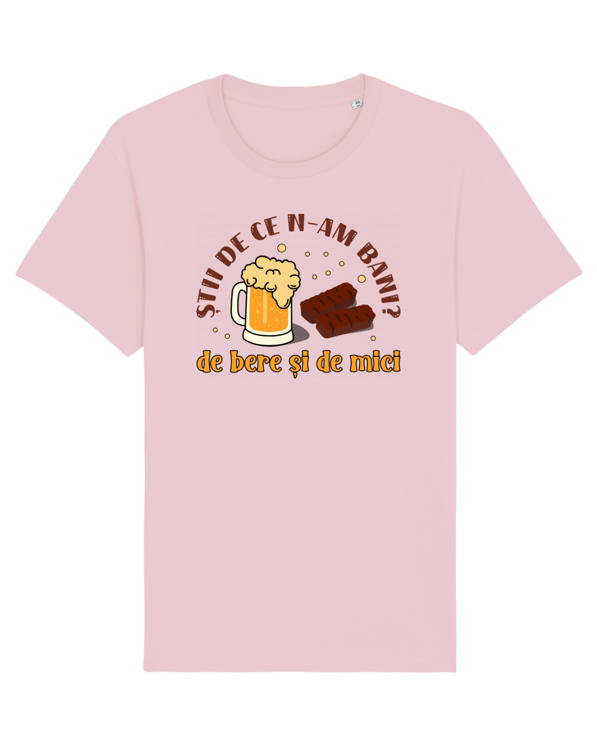 Tricou mânecă scurtă Unisex Rocker Cotton Pink