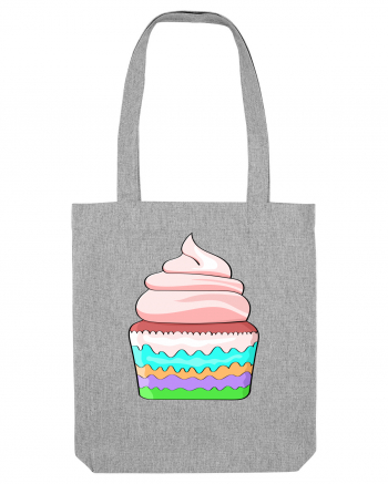 Delicious colored pink cupcake Heather Grey