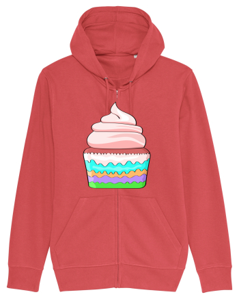 Delicious colored pink cupcake Carmine Red