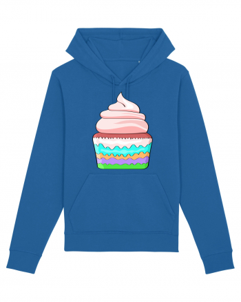 Delicious colored pink cupcake Royal Blue