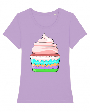 Delicious colored pink cupcake Lavender Dawn
