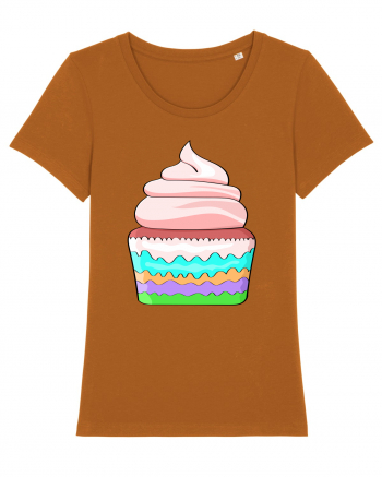Delicious colored pink cupcake Roasted Orange