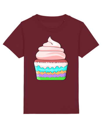 Delicious colored pink cupcake Burgundy