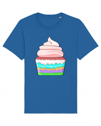 Delicious colored pink cupcake Royal Blue