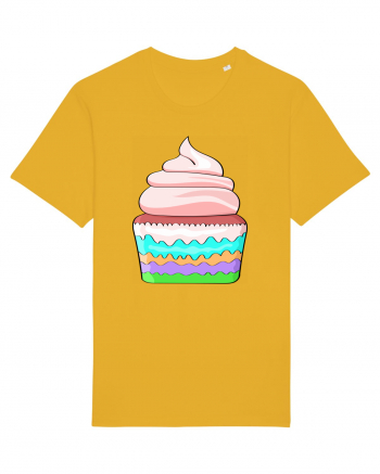 Delicious colored pink cupcake Spectra Yellow