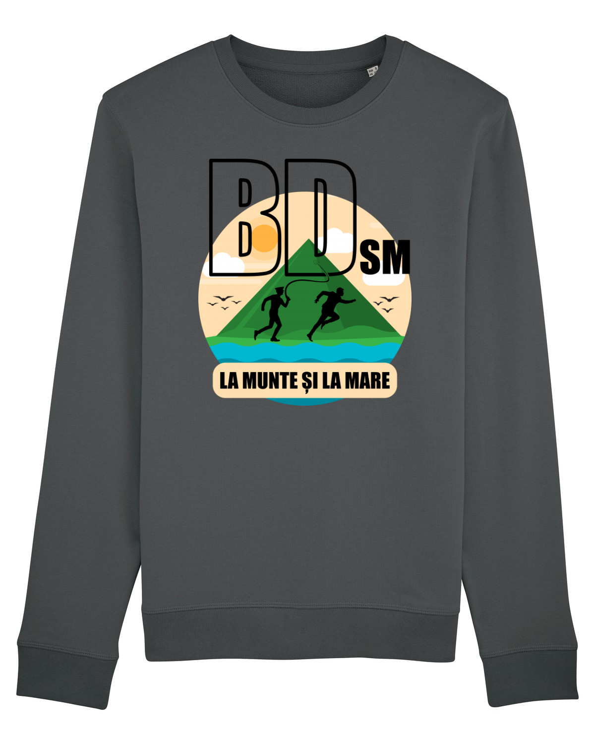 Bluză mânecă lungă Unisex Rise Anthracite