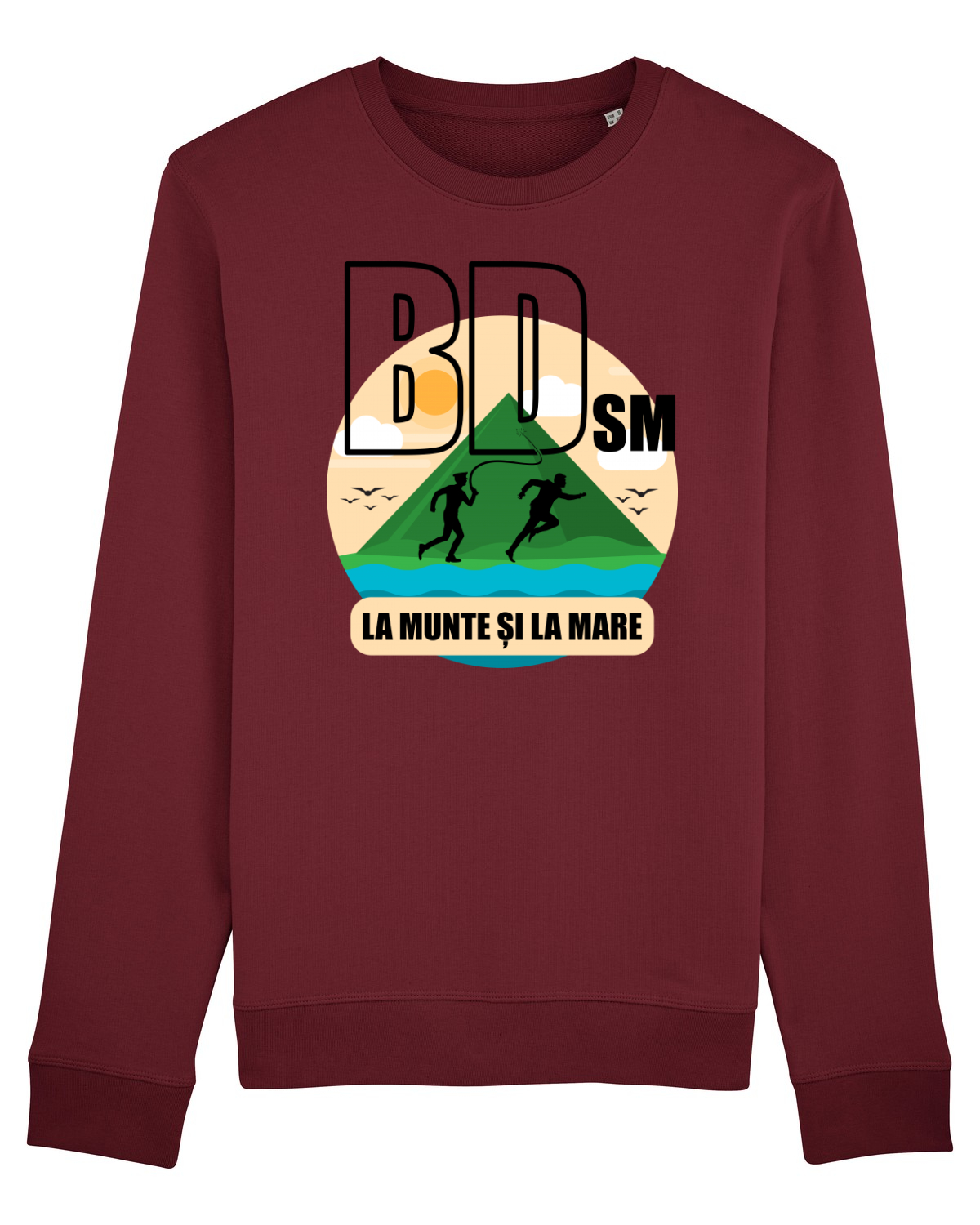 Bluză mânecă lungă Unisex Rise Burgundy