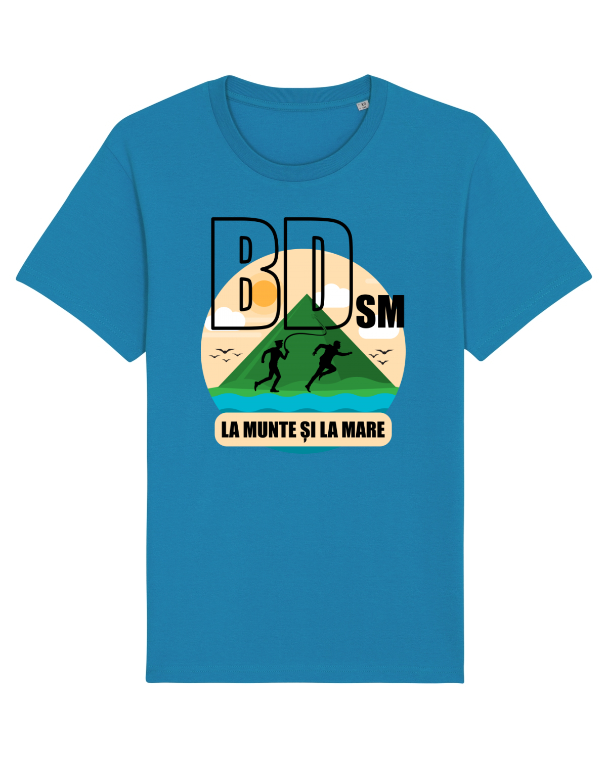 Tricou mânecă scurtă Unisex Rocker Azur