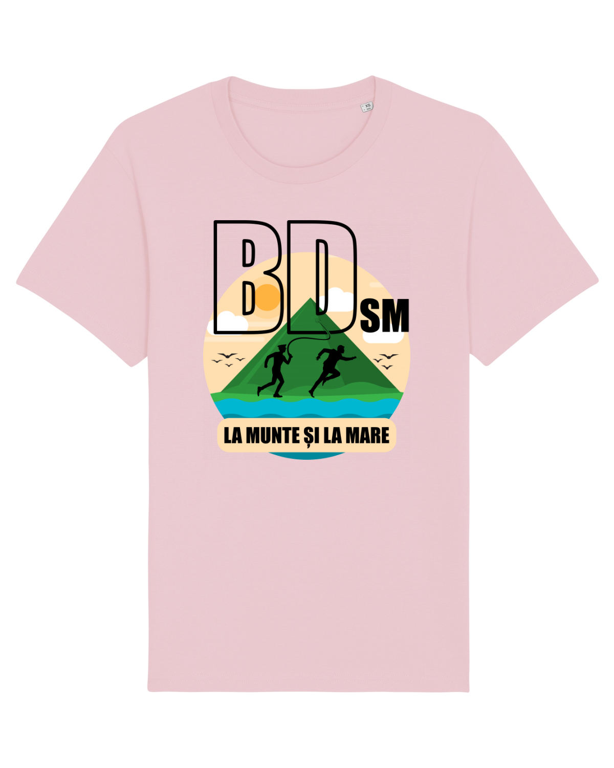 Tricou mânecă scurtă Unisex Rocker Cotton Pink