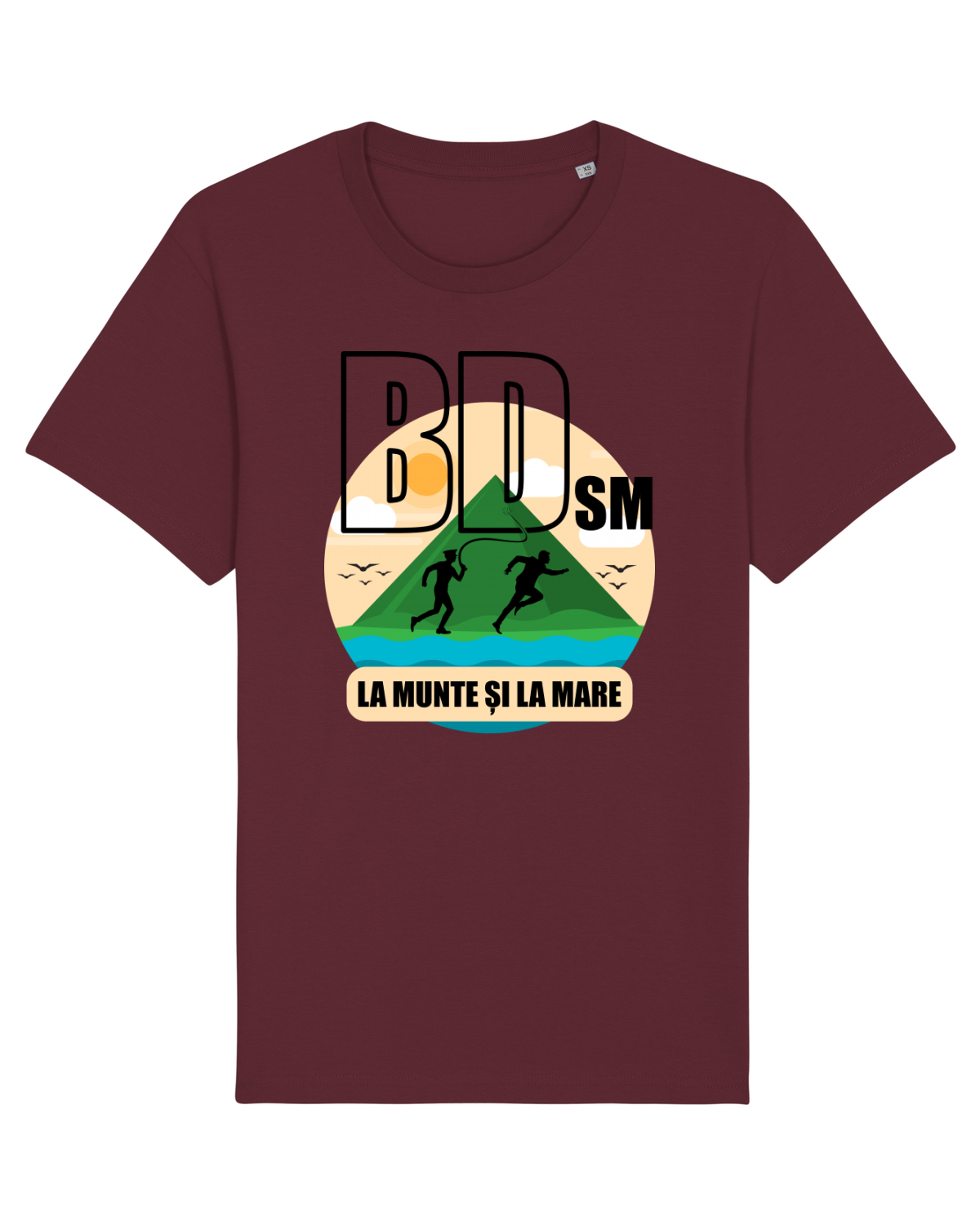 Tricou mânecă scurtă Unisex Rocker Burgundy