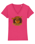 Chocolate IS The Answer,No Matter What Question Is Tricou mânecă scurtă guler V Damă Evoker