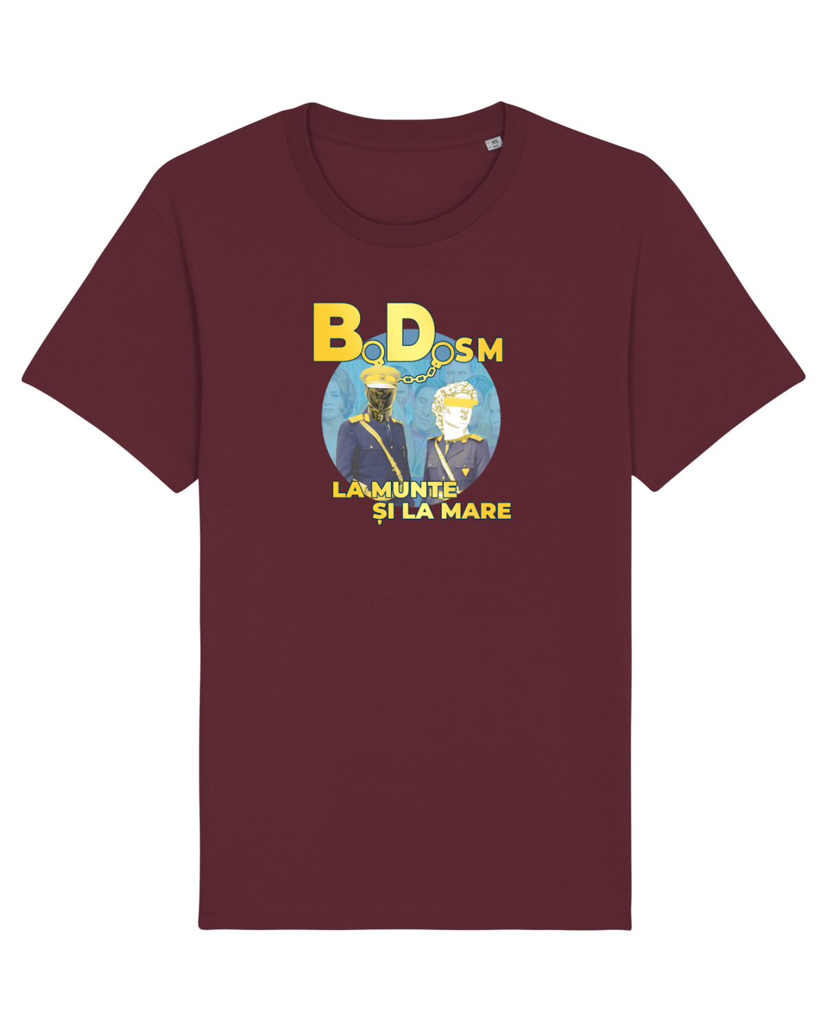 Tricou mânecă scurtă Unisex Rocker Burgundy