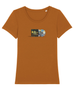 BDsm#3 Tricou mânecă scurtă guler larg fitted Damă Expresser