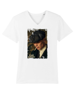 Thomas Shelby Tricou mânecă scurtă guler V Bărbat Presenter