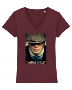 Thomas Shelby Tricou mânecă scurtă guler V Damă Evoker