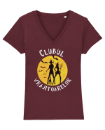 cu desene de Halloween - Clubul vrajitoarelor Tricou mânecă scurtă guler V Damă Evoker