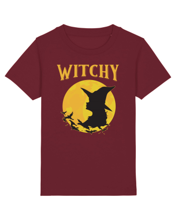 cu desene de Halloween - Witchy Burgundy
