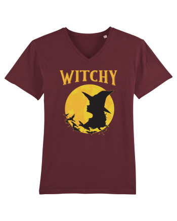 cu desene de Halloween - Witchy Burgundy