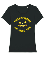 cu desene de Halloween - Call me pumpkin Tricou mânecă scurtă guler larg fitted Damă Expresser