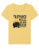 cu desene de Halloween - Nici ea n-a vrut sa-mi dea bomboane Tricou mânecă scurtă guler larg fitted Damă Expresser