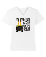 cu desene de Halloween - Nici ea n-a vrut sa-mi dea bomboane Tricou mânecă scurtă guler V Bărbat Presenter