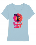 Island Girl Tricou mânecă scurtă guler larg fitted Damă Expresser