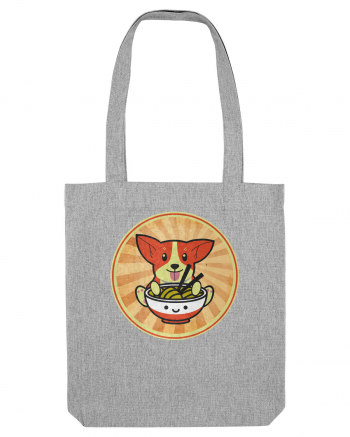 Corgi Eating Ramen Heather Grey