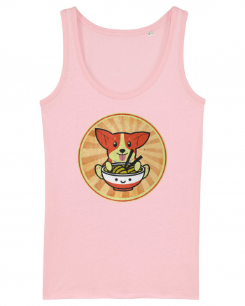 Corgi Eating Ramen Cotton Pink