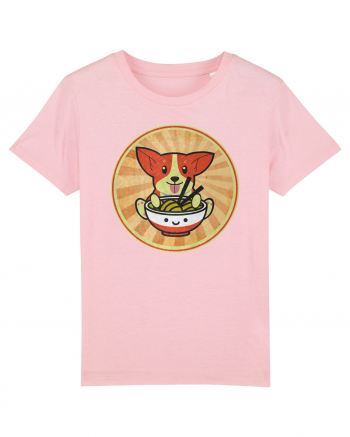 Corgi Eating Ramen Cotton Pink