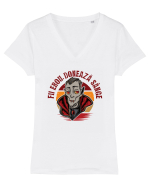 cu desene de Halloween - Fii erou doneaza sange Tricou mânecă scurtă guler V Damă Evoker