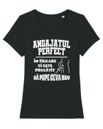 Angajatul Perfect Tricou mânecă scurtă guler larg fitted Damă Expresser