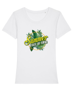 Summer State of Mind Tricou mânecă scurtă guler larg fitted Damă Expresser
