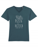 Pizza is Better Tricou mânecă scurtă guler V Bărbat Presenter