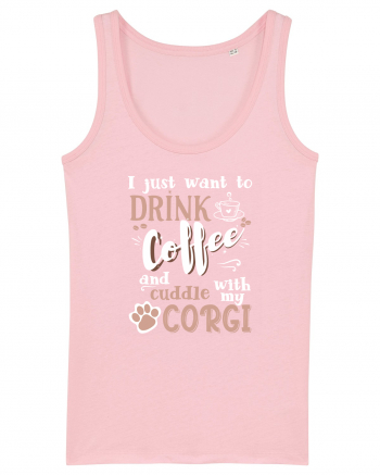 CORGI and coffee Cotton Pink