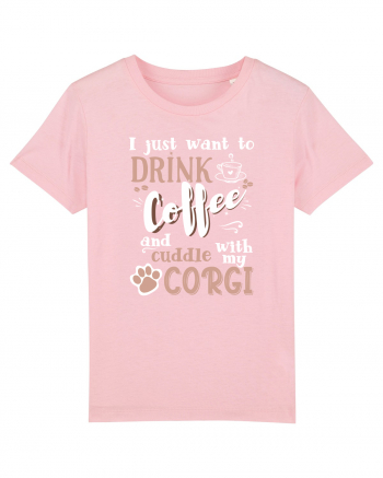 CORGI and coffee Cotton Pink