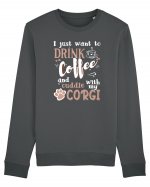 CORGI and coffee Bluză mânecă lungă Unisex Rise