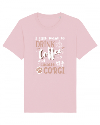 CORGI and coffee Cotton Pink