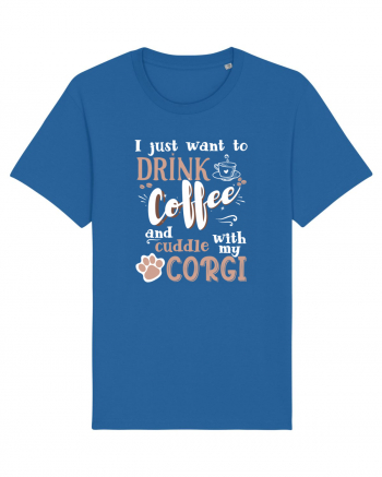 CORGI and coffee Royal Blue