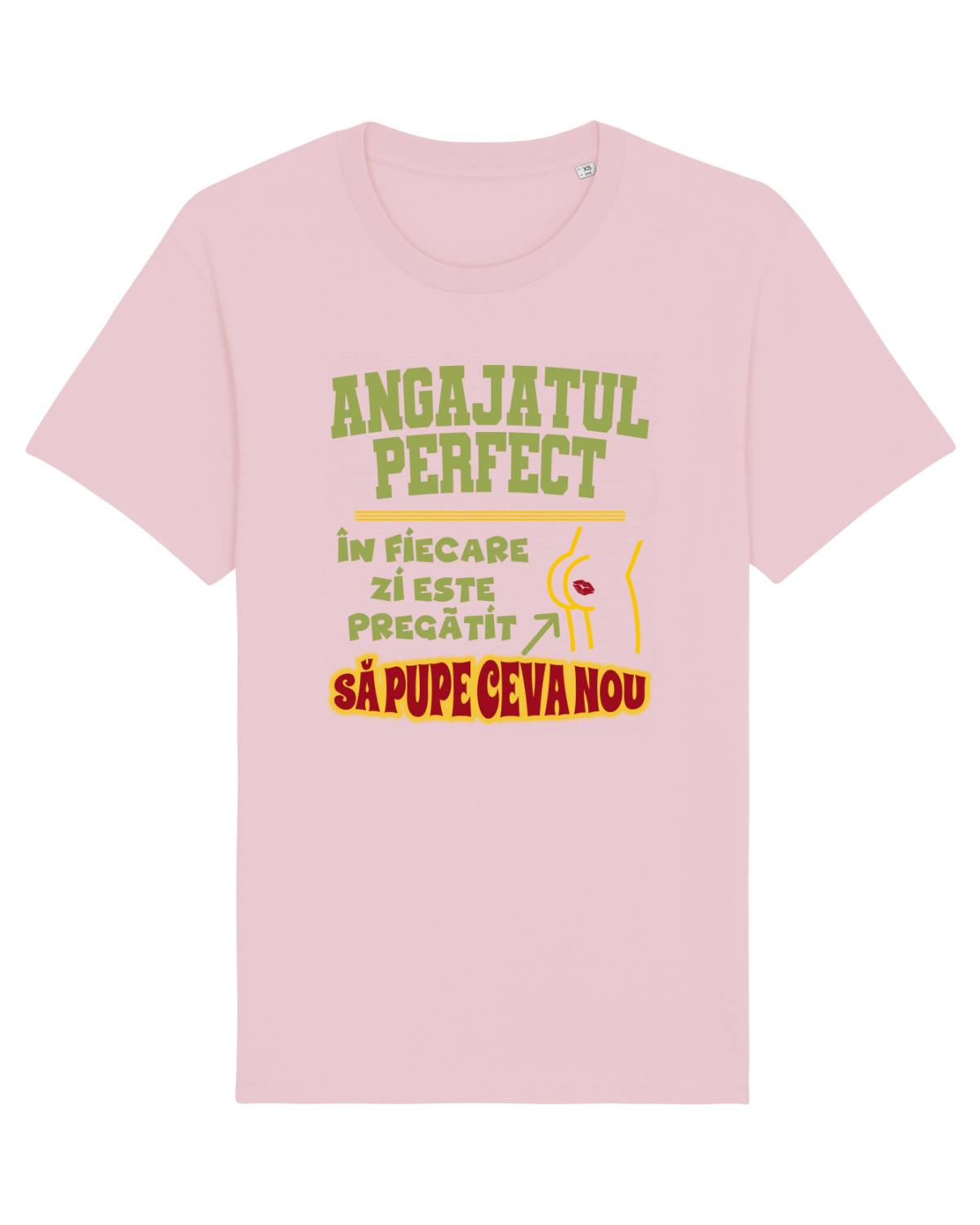 Tricou mânecă scurtă Unisex Rocker Cotton Pink